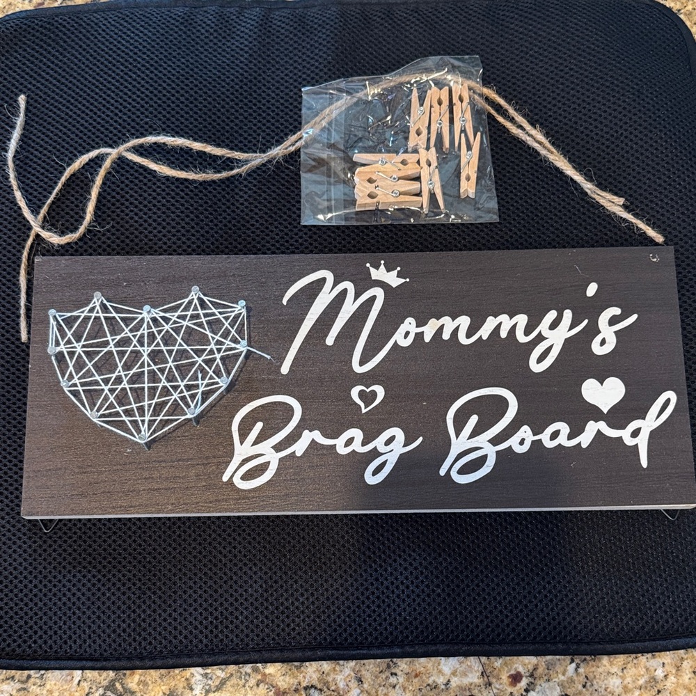 Mommy's Brag Board - Black and White Nursery Photo Display